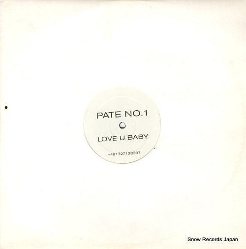 PATE NO.1 love u baby 491727120337
