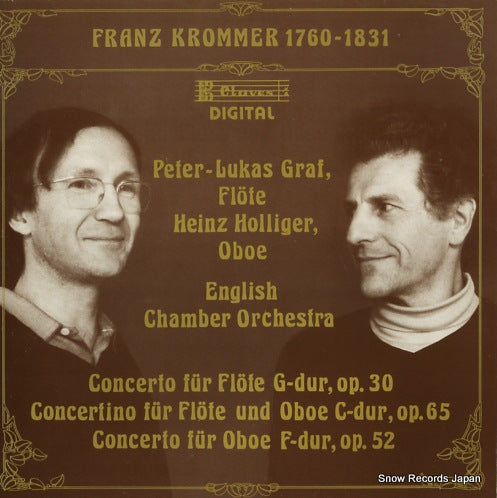 GRAF, PETER-LUKAS / HEINZ HOLLIGER krommer; concerto fur flote g-dur op.30 CLAVESD8203