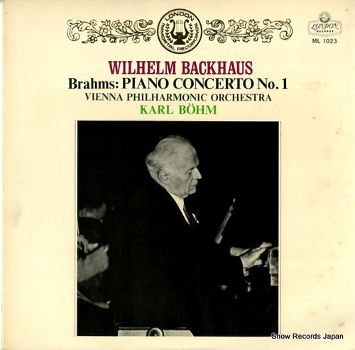 BACKHAUS, WILHELM brahms; piano concerto no.1 ML1023