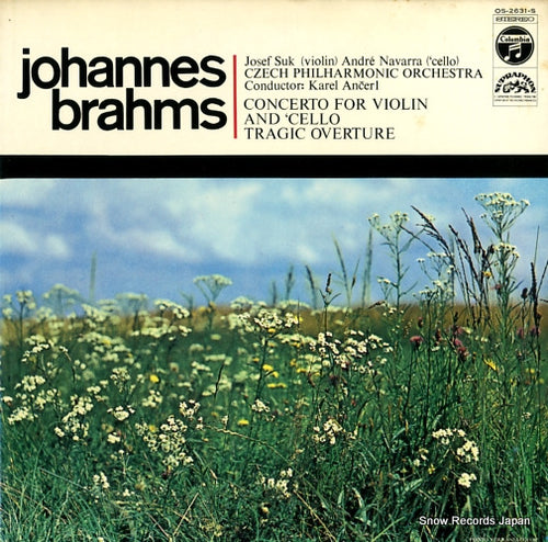 SUK, JOSEF / ANDRE NAVARRA brahms; concerto for violin and cello tragic overture OS-2631-S