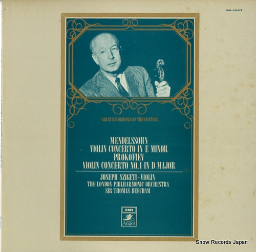 SZIGETI, JOSEPH mendelssohn; violin concerto in e minor GR-2253