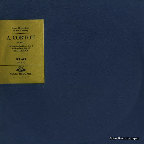 CORTOT, ALFRED shumann; davidsbundlertanze op.6 GR-49