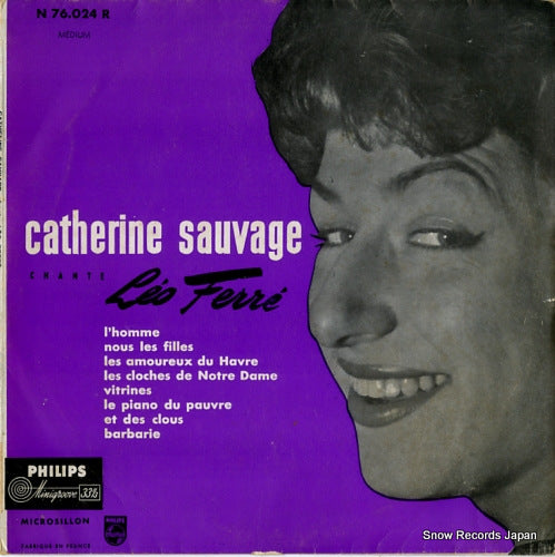 SAUVAGE, CATHERINE chante leo ferre N76.024R