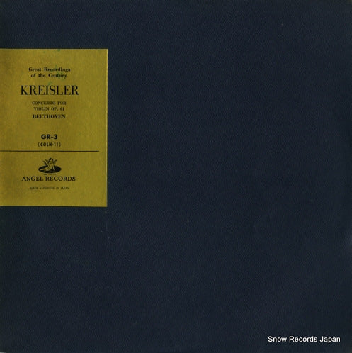KREISLER, FRITZ beethovan; concerto for violin op.61 GR-3
