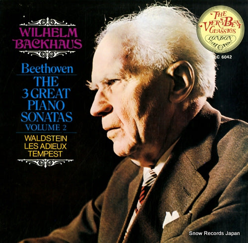 BACKHAUS, WILHELM beethoven; the three great piano sonatas vol.2 SLC6042