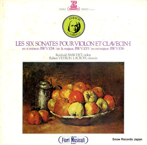 BARCHET, REINHOLD / ROBERT VEYRON-LACROIX bach; les six sonstes pour violon clavecin-1 ERA1021