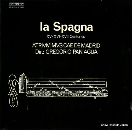 PANIAGUA, GREGORIO la spagna xv-xvi-xvii centuries LP-163