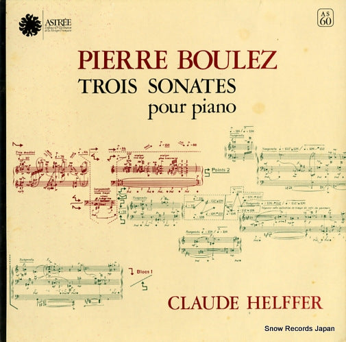 HELFFER, CLAUDE boulez; trois sonates pour piano AS60