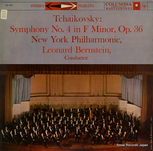 BERNSTEIN, LEONARD tchaikovsky; symphony no.4 in f minor op.36 MS6035