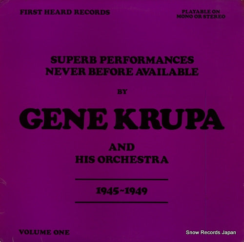 KRUPA, GENE 1945-1949 FHR-1974-7