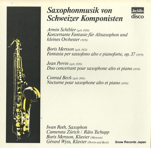 ROTH, IWAN saxophonmusik von schweizer komponisten D-568 / DISCO568