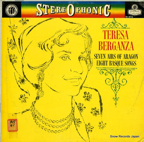 BERGANZA, TERESA seven airs of aragon eight basque songs OS25116