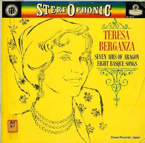 BERGANZA, TERESA seven airs of aragon eight basque songs OS25116