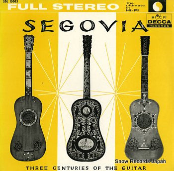 SEGOVIA, ANDRES three centuries of guitar SDL15003