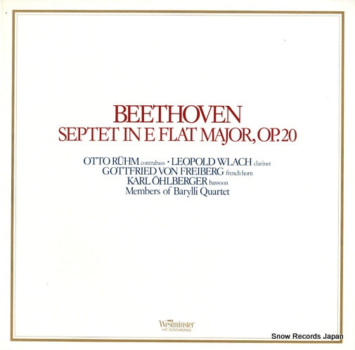 BARYLLI QUARTET, THE beethoven; septet in e flat major, op.20 VIC-5250