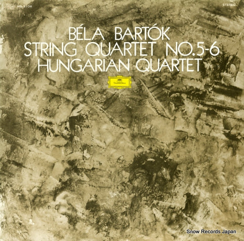 HUNGARIAN QUARTET bartok; string quartet no.5-6 MG-2108