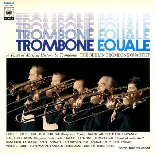 BERLIN TROMBONE QUARTET, THE trombone equale SOCL285