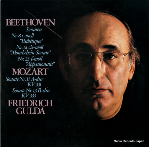 GULDA, FRIEDRICH beethoven; sonaten "pathetique"/"mondschein"/"appassionata" 15PC-5017