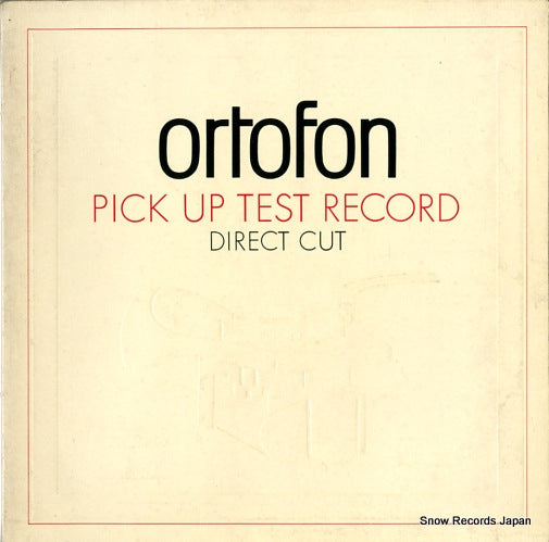 ORTOFON pick up test record direct cut ORTOFON0001