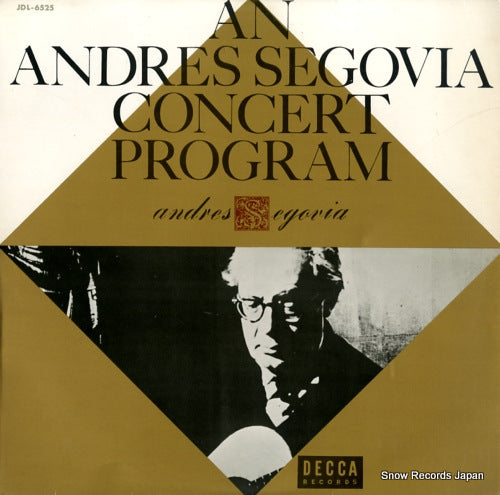 SEGOVIA, ANDRES an andres segovia concert program JDL-6525