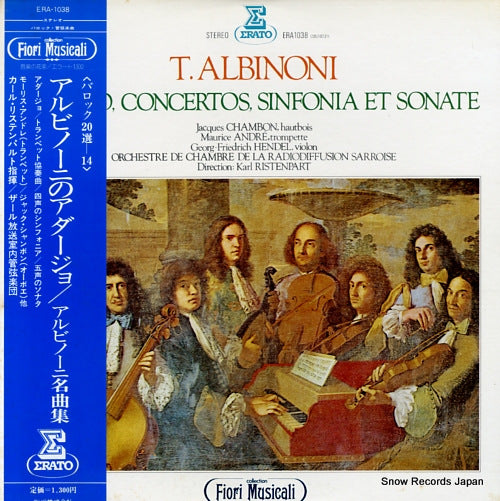 RISTENPART, KARL albinoni; adagio, concertos, sinfonia et sonate ERA-1038