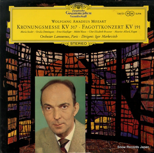 MARKEVITCH, IGOR mozart; kronungsmesse kv 317 / fagottkonzert kv 191 SLPM138131