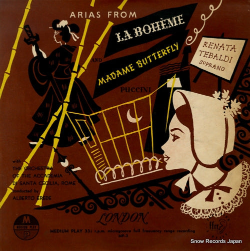 TEBALDI, RENATA arias from la boheme and madame butterfly puccini MP-2
