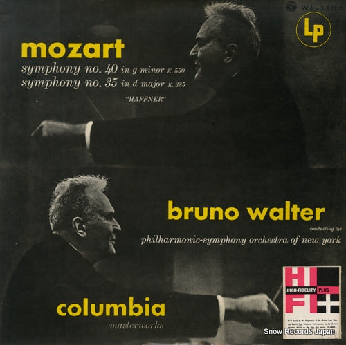 WALTER, BRUNO mozart; symphony no.40 & no.35 "haffner" WL-5104