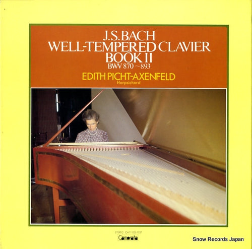 PICHT-AXENFELD, EDITH bach; well-tempered clavier book 2 CMT-1035