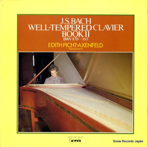 PICHT-AXENFELD, EDITH bach; well-tempered clavier book 2 CMT-1035