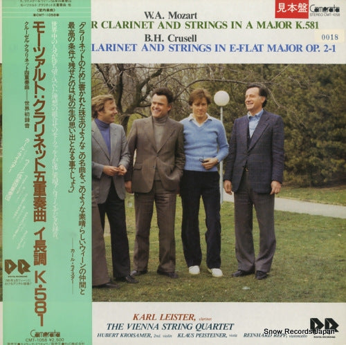 LEISTER, KARL mozart; clarinet quintet CMT-1058
