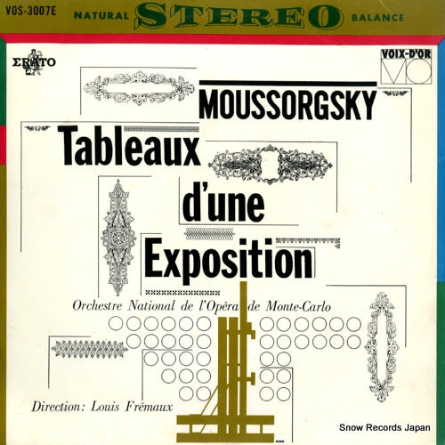 FREMAUX, LOUIS moussorgsky; tableaux d'une exposition VOS-3007E