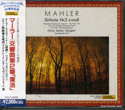 SUITNER, OTMAR mahler; sinfonie nr.2 c-moll TKCC-30608
