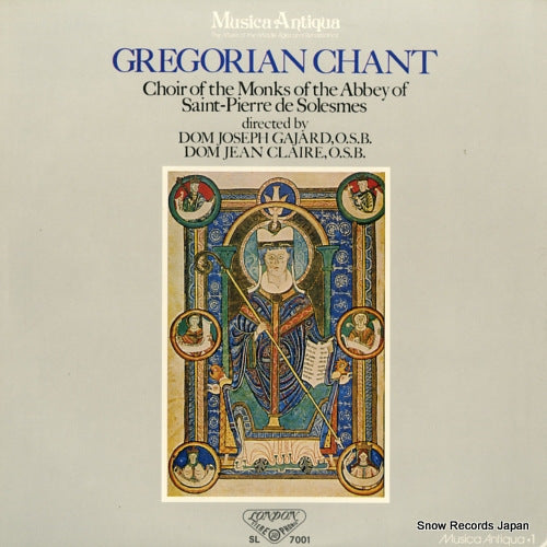GAJARD, DOM JOSEPH gregorian chant SL7001