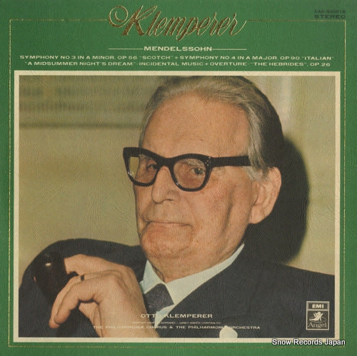 KLEMPERER, OTTO mendelssohn; symphony no.3 "schotch", no.4 "italian" EAA-93081B
