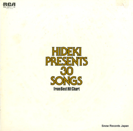 SAIJO, HIDEKI hideki presents 30 songs from best hit chart RHL-3017
