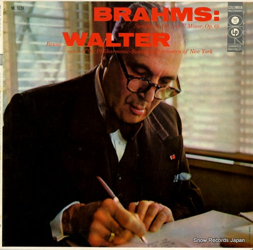WALTER, BRUNO brahms; symphony no.1 in c minor op.68 ML5124