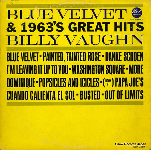 VAUGHN, BILLY blue velvet & 1963's great hits DLP3559