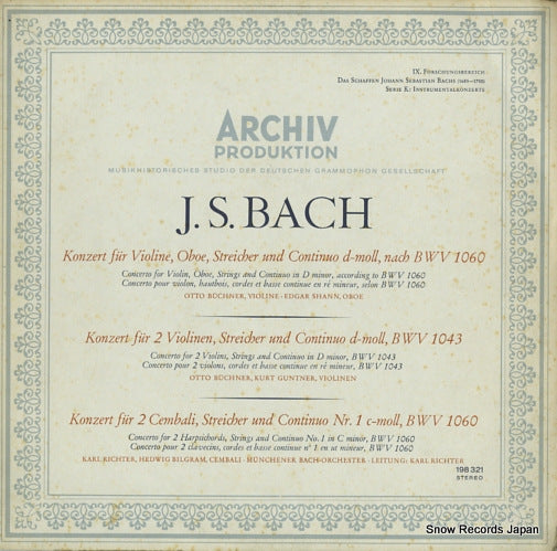 RICHTER, KARL bach; 3 doppelkonzerte 198321