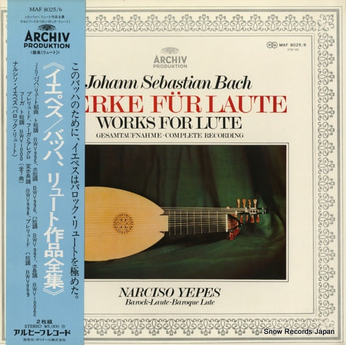 YEPES, NARCISO bach; werke fur laute works for lute MAF8025