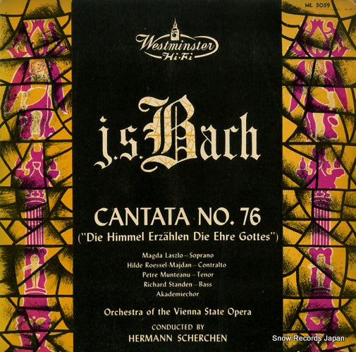 SCHERCHEN, HERMANN bach; cantata no.76 ML5059