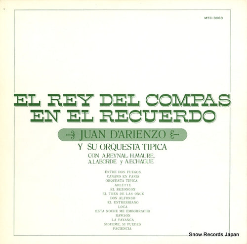 D'ARIENZO, JUAN el rey del compas en el recuerdo vol.2 MTC-3003