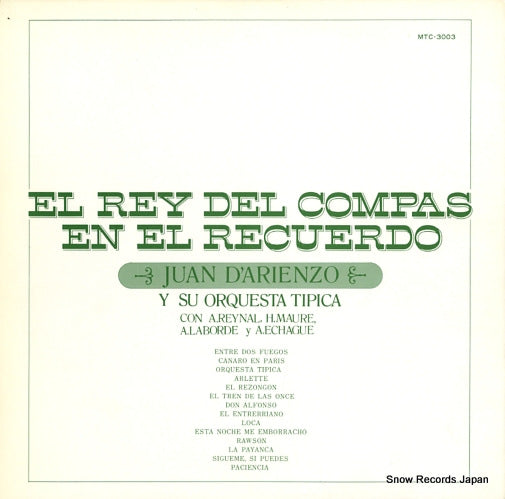 D'ARIENZO, JUAN el rey del compas en el recuerdo vol.2 MTC-3003