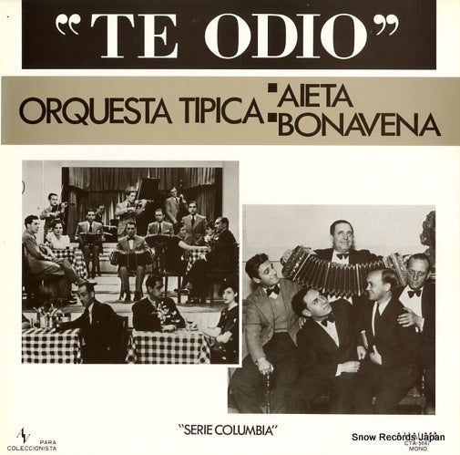ORQUESTA TIPICA BONAVENA te odio CTA-5047