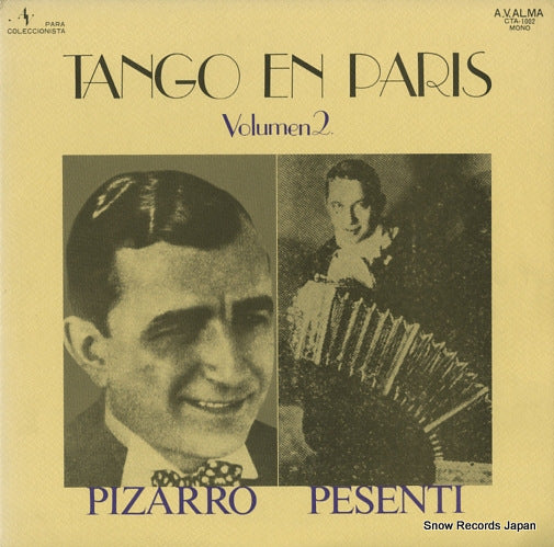 PIZARRO, MANUEL / A.J. PESENTI tango en paris vol.2 CTA-1002