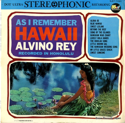 REY, ALVINO as i remember hawaii SJET-7221