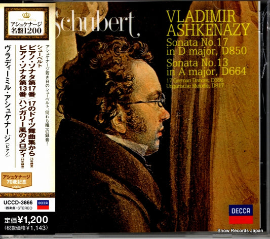 ASHKENAZY, VLADIMIR schubert; piano sonatas no.17 & 13 UCCD-3866