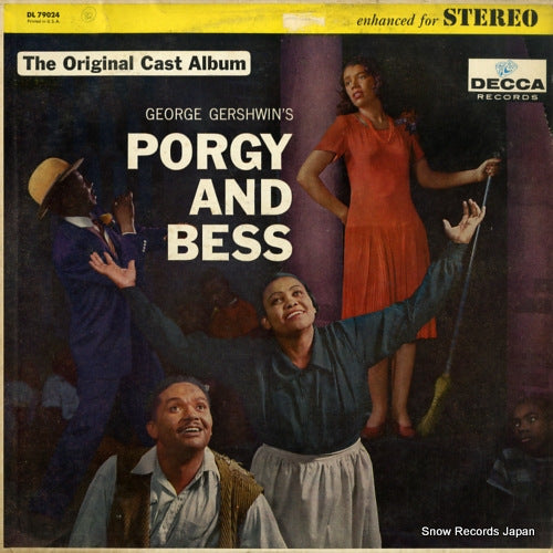 ORIGINAL CAST ALBUM porgy and bess DL79024