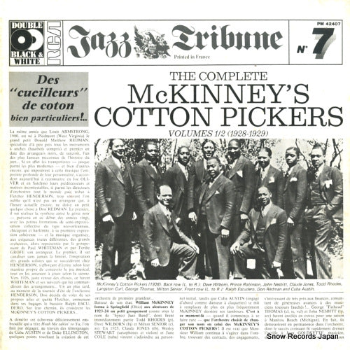 MCKINNEY'S COTTON PICKERS the complete mckinney's cotton pickers volume 1/2 PM42407