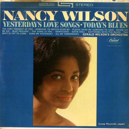 WILSON, NANCY yesterday's love songs today's blues ST2012